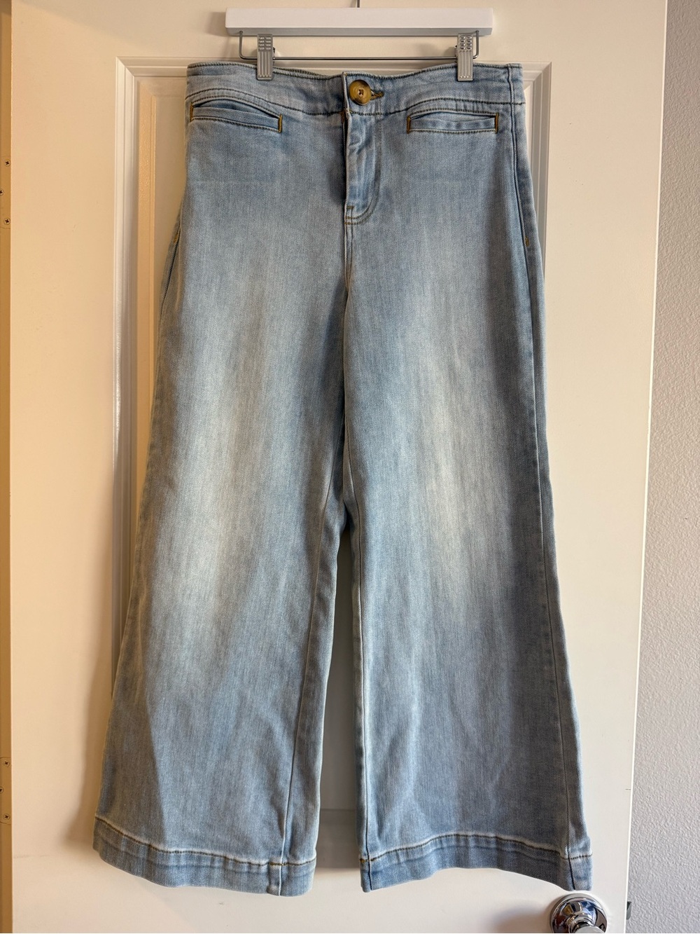 Pilcro Wide-Leg Light Blue Women's Jeans